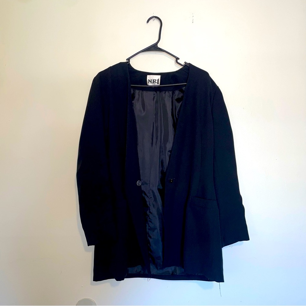 N.R.1 | Black Vintage Blazer With Pockets